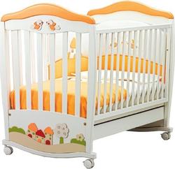 MIBB кроватка PAESAGGIO White/mandarin 622wmem