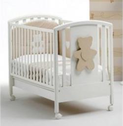 MIBB NEW SOFT кроватка white/sabbia MIBB MAGIC пеленатор с ванночкой white 402wsem