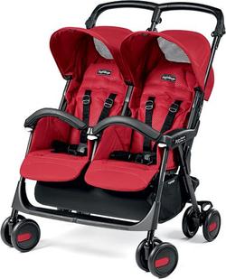 Peg-Perego прогулочная коляска для двойни Aria Shopper Twin Classico Mod Red (красная) IP07280062EB49RO49