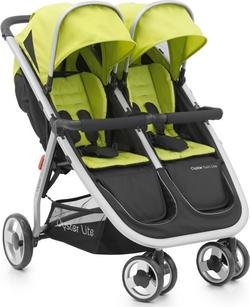 BabyStyle прогулянкова коляска для двійні Oyster Lite Twin Lime LITTWSTR/LITTWSUCPLI