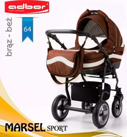 Adbor коляска 3 в 1 Marsel Sport beige-brown 18763ber