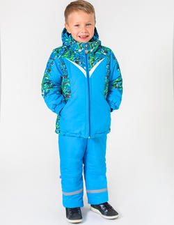 Модний карапуз костюм зимовий д/х "Art blue" 98, голубой принт 03-00672-98 голубой принт