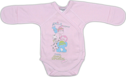 Garden baby боди распашонка "Веселая компания" розовый 56 19251-02-56-рожевий