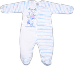 Garden baby комбінезон керрі "Funny day" блакитна смужка 74 полоска голубым 10171-07-74-смужка блакит