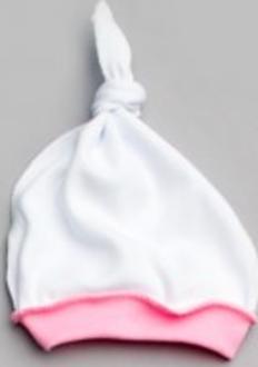Модный карапуз шапочка для новорожденных белая с розовым 36 белый с розовым 301-00019-36 белый с розовым