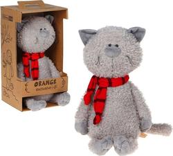 ORANGE м'яка іграшка Кіт йолоп с шарфиком в коробке, 30 см OS067/20