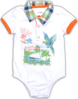 Garden baby боди" Экзотический остров" 80 19751-02-80-білий