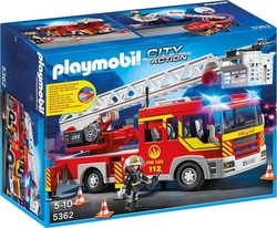 Playmobil конструктор серии "Пожарная служба" пожарная машина с лестницей со светом и звуком 5362ep