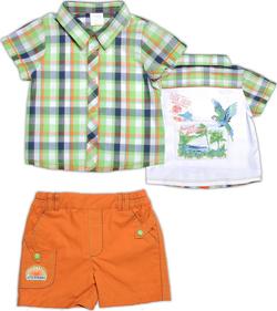 Garden baby "Екзотичний острів" комплект 74 42129-38/40-74-клітинка/теракот