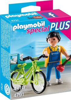 Playmobil конструктор «Special Plus» мастер с инструментами на велосипеде 4791ep