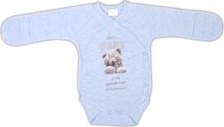 Garden baby боди распашонка "Игра в прятки", голубой меланж 56 19255-02-56-блакитний меланж
