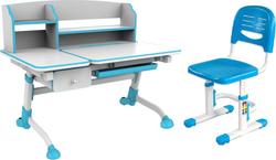 FunDesk стіл-трансформер Amare II з висувним ящиком + дитячий стілець SST3 Blue Amare II with drawer Blue+SST3 Blue