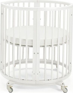 Ingvart кроватка-трансформер 9-в-1 Bаggybed Round с маятником белый 02729003in