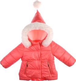 Garden baby куртка для девочки, коралловый 80 102014-36/60-80-коралл/ серый