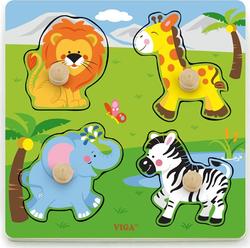 Viga Toys пазл рамка-вкладиш з ручками, 5 елементів Дикие животные 50840afk