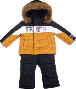 Garden baby комбинезон "Street" горчица/ тёмно синий 80 101008-36/26-80-горчица/ тёмно синий