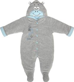 Garden baby комбинезон Бегемотик  62 12015-01/26-62-сірий меланж/блакитний