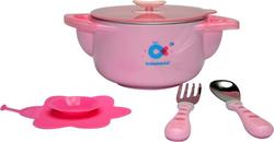 Babyhood набір дитячого посуду 3 в 1 розовый BH-405P
