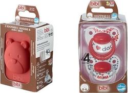 Bibi пустушки Happiness Dental Premium Duo 0-6 М, серия Мама Папа 114153