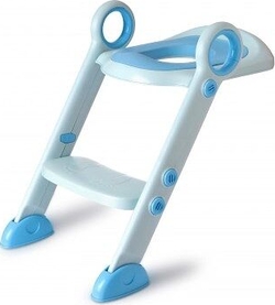 Babyhood детское сидение с лесенкой на унитаз, с полиуретановым кольцом голубой BH-122B