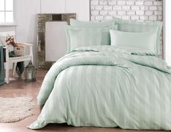 Hobby постельное белье Exclusive Sateen Diamond евро Wafel Su Yesili 37790_2,0bt