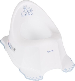 Tega горшок із протиковзкою резиною та музикою Зайчики (белый) PO-058-103