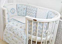 Ovalbed комплект постельного белья Зайки для мальчика D-95