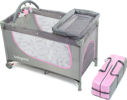 BabyOno манеж-ліжечко з повним оснащенням-55% серо-розовый 292/01bo