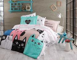 HOBBY комплект постельного белья Poplin Love Cats розовый 44576_2,0bt
