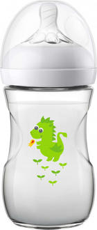 Avent бутылочка для кормления ребенка Natural с декором Дракон 260 мл 1 шт 8710103870074