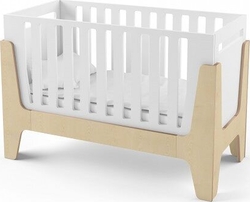 Indigowood кровать-трансформер Tower Baby 120 x 60 см с съемной спинкой белая / натуральное дерево 40606-indigo