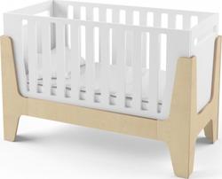 Indigowood кровать-трансформер Tower Baby 120 x 60 см с съемной спинкой белая / натуральное дерево 40606-indigo