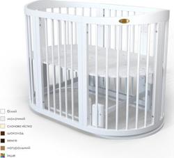 IngVart Кроватка трансформер Bаggybed Round Moon Белая 4729003in