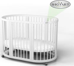 IngVart ліжечко трансформер з іонами срібла Smart Bed Round 9-в-1 серії "Eco Line" + Silver Белая 34100in
