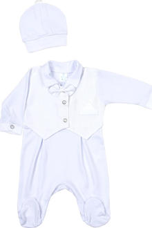 Верес комплект "Gentleman white" комбинезон, шапочка 56 110-2.52-33.56