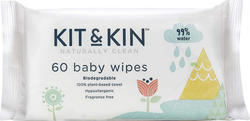 Kit & Kin вологі серветки 60 шт KKBABYWIPES60