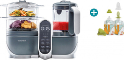 Babymoov блендер-пароварка Nutribaby + grey + набор Foodii A108463