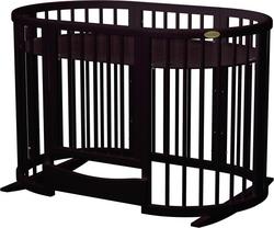 IngVart ліжечко трансформер Smart Bed Plus - Round з опускаючею стінкою Венге 4731401in