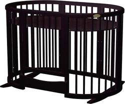 IngVart кроватка трансформер Smart Bed Plus - Round с опускающейся стенкой Венге 4731401in