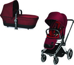 Cybex універсальна коляска 2 в 1 Priam Carry Cot Mars Red-red / шасі Сhrome Black 280720204bbg