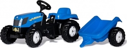 Rolly Toys трактор с прицепом rollyKid NEW HOLLAND синий 13074