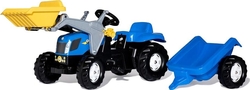 Rolly Toys трактор с прицепом и ковшом rollyKid NEW HOLLAND сине-желтый 23929