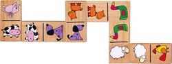 Viga Toys деревянное домино Зверята  59622afk