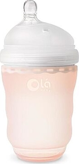 Olababy дитяча силіконова антиколькова пляшечка GentleBottle, 240 мл Coral/Оранжевый 80830ob