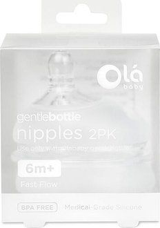 Olababy сменные насадки быстрый поток на бутылочку Gentle Bottle 6М, 2шт 82003ob