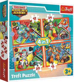 Trefl пазл 4 в 1 3+ Академия трансформеров 34352tfl