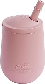 EZPZ чашка в наборе с крышкой и соломинка розовая MINI CUP (SET) BLUSH