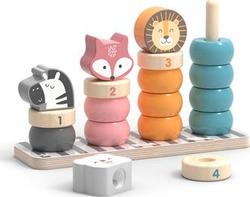 Viga Toys дерев'яний сортер- пірамідка PolarB Звірята 44022afk