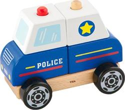 Viga Toys деревянная пирамидка машинка Полицейская 50201FSCafk