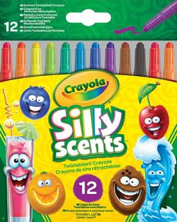 Crayola набор восковых мелков "Твист" Silly Scents выкручивающихся с ароматом 12 шт. 256321.024